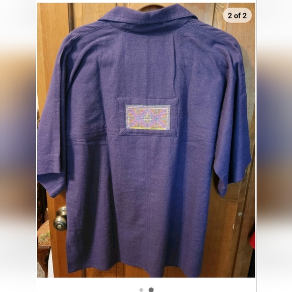 Dancing Ladies~Santa Fe 100% Hemp Pullvover Tunic Cross Stitch Southwestern L/XL - Picture 2 of 2